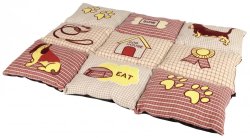 Fekhely több lapból álló patchwork) 80x55cm piros/bézs