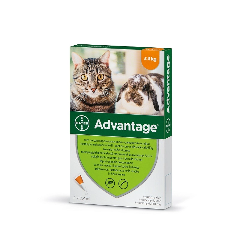 Advantage 40 macska/nyúl 4 kg alatt 1x