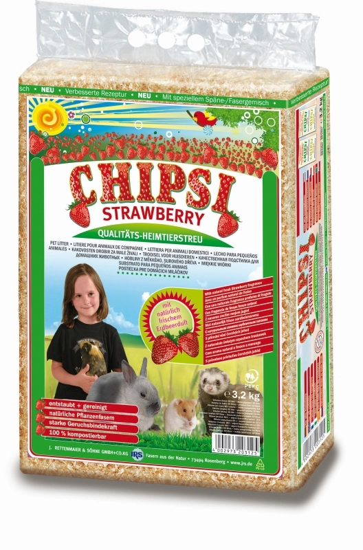 Chipsi Forgács Epres 60l, 3,2kg
