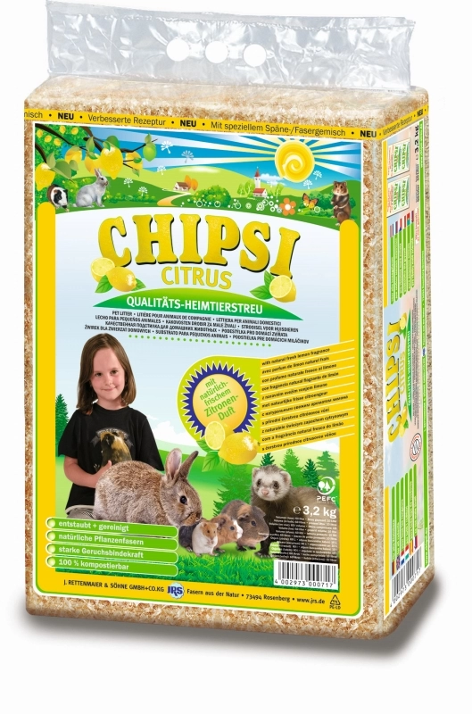 Chipsi Forgács Citrus 60l, 3,2kg