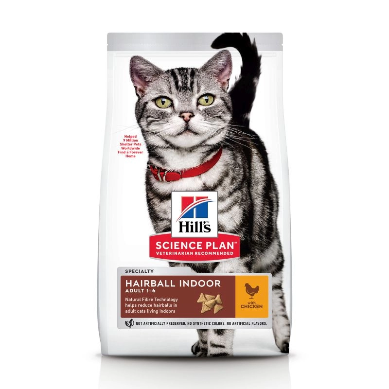 Hills SP Feline Adult Hairball& Indoor Chicken 300 g