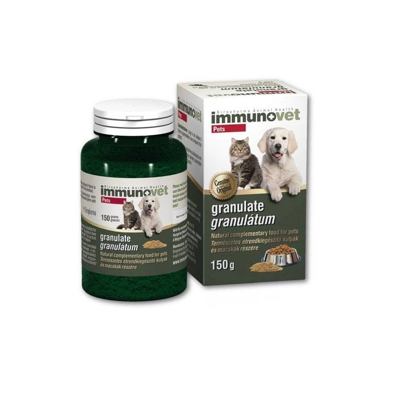 Immunovet granulátum 150 g - eledelbe keverhető immunerősítő kutyáknak, macskáknak