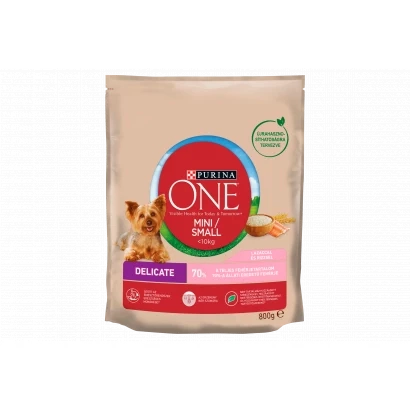 ONE Száraz Kutya Mini Delicate Lazac+Rizs 800g