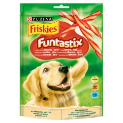 Friskies Funtastix Ízletes bacon és sajt ízesítésű kutya jutalomfalat 175g