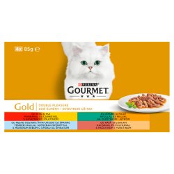 Gourmet Gold Duó Élmény teljes értékű állateledel felnőtt macskák számára 4 x 85 g