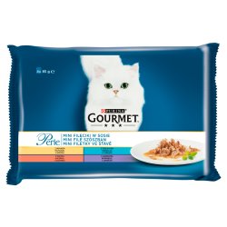 Gourmet Perle mini filé szószban teljesértékű állateledel macskáknak 4 x 85 g