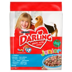 Darling Junior teljes értékű állateledel kölyökkutyák számára csirkével 6 hetes kortól