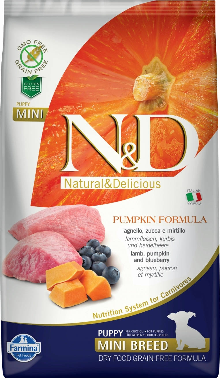 N&D Dog Grain Free bárány&áfonya sütőtökkel puppy mini