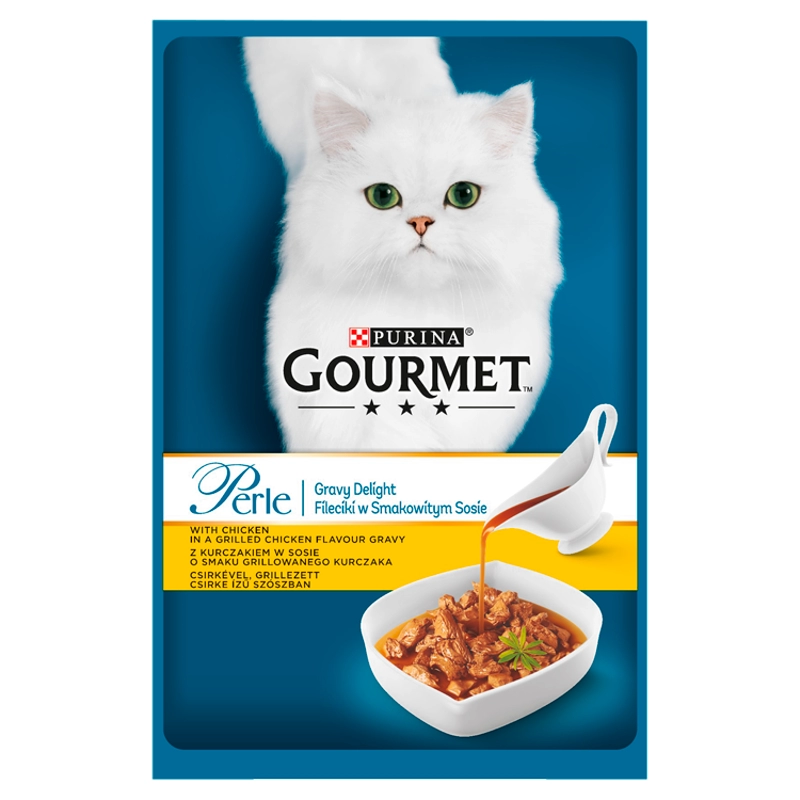 Gourmet Perle Gravy Delight teljes értékű állateledel felnőtt macskák számára