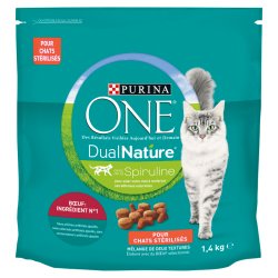 Purina One DualNature Spirulina teljes értékű állateledel ivartalanított macskáknak