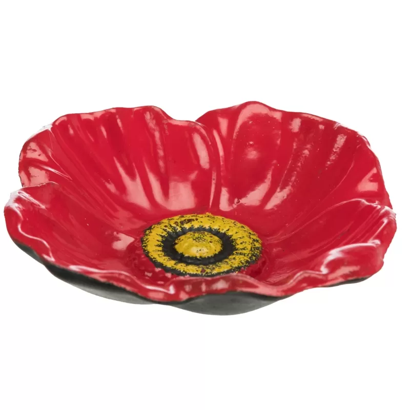 Kültéri Madárfürdető Virág Öntöttvas 180ml/15cm Barna