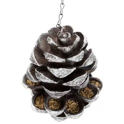 Kültéri Madáretető Toboz 19x23x19cm Barna/Fehér