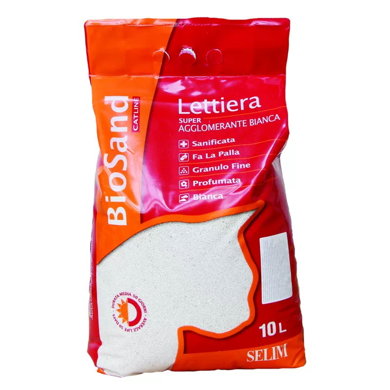 Biosand fehér, illatos, szuper csomósodó bentonit macskaalom