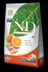 N&D Grain Free hal&narancs adult medium 2x 12kg kutyatáp