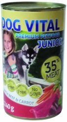 Dog Vital Junior konzerv Beef&carrot 24x1240gr