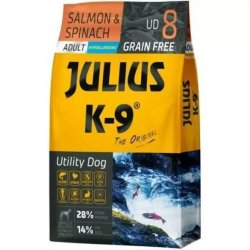 Julius-K9 GF Hypoallergenic Utility Dog Adult Salmon & Spinach 034kg