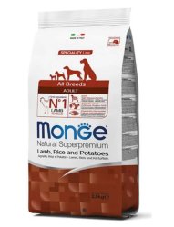 Monge Dog Speciality line All Breeds Adult Bárány Rizs Burgonya 12kg