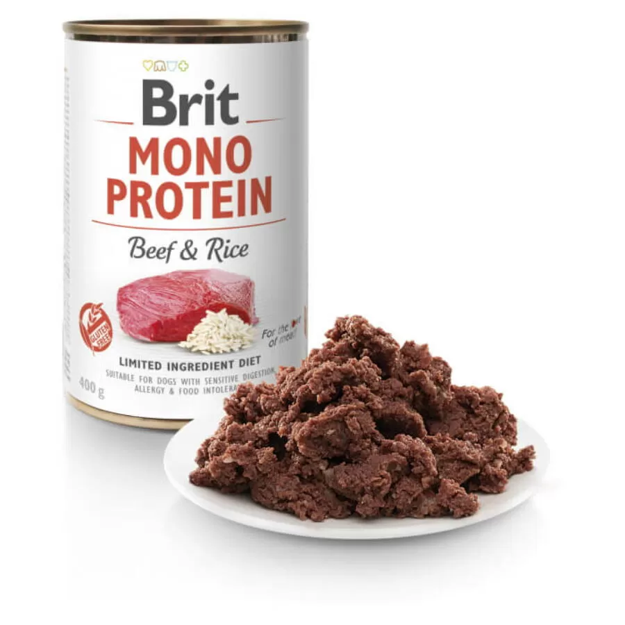 Brit Mono Protein Beef & Rice konzerv 24x400g