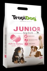TropiDog Junior Large Pulyka 25kg kutyatáp