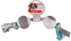 Flamingo Játék Kötél 2 Teniszlabda Menta