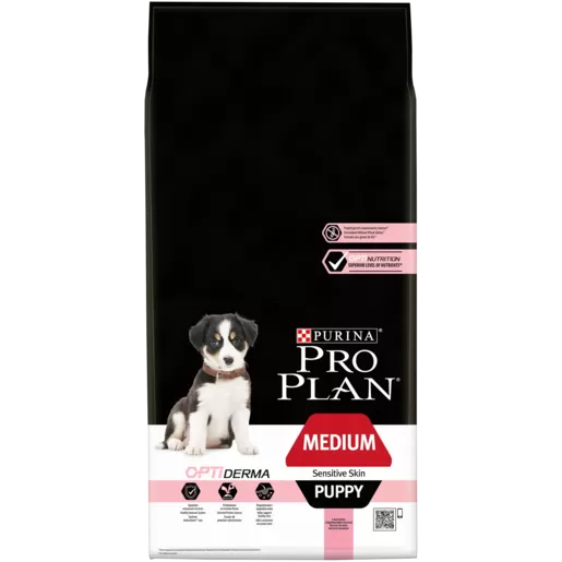 Pro Plan Medium Puppy Optiderma lazacban gazdag száraz kutyaeledel