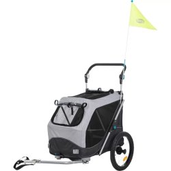 Trixie Bicikli trailer, gyors kapcsolós M 63x95x90/132cm szürke