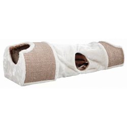 Trixie Alagút Macskának Kapafófával 110x30x38cm Világosszürke/Barna/Taupe