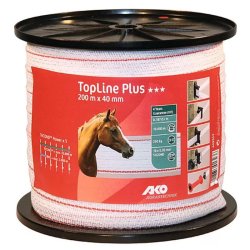 KERBL Villanypásztor Szalag Topline 200m/40mm Fehér
