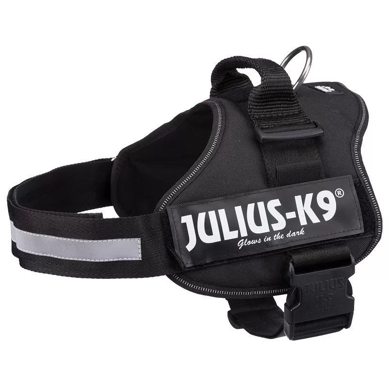 Trixie Hám Julius-K9 Power,  2/L–XL: 71–96 cm/50 mm, Fekete