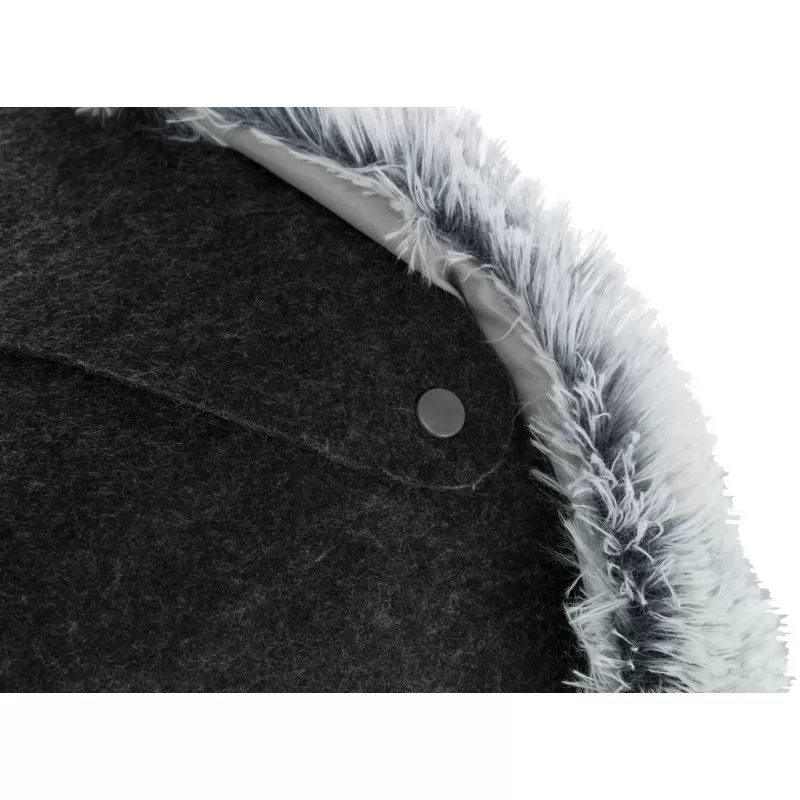 Trixie Ágy Harvey Kerek Filc, o 33 × 27 cm, Antracit Szürke/Fehér-Fekete