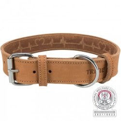 Trixie Nyakörv Rustic bőr szívverés motívummal L-Xl 55-65cm/40mm barna
