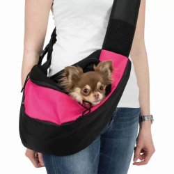 Trixie Szállítótáska Sling  50 × 25 × 18 cm, Pink/Fekete