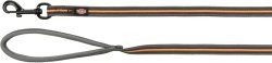 Trixie Póráz Fusion Kiképző, Gumis, M–XL: 5 m/17 mm, Grafit/Papaya