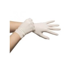 Kesztyű Eh Latex 5 g, 240 mm,fehér, púdermentes HYCARE- M 100x