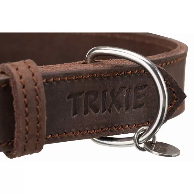 Trixie Nyakörv Rustic bőr L-Xl 57-66cm/30mm barna