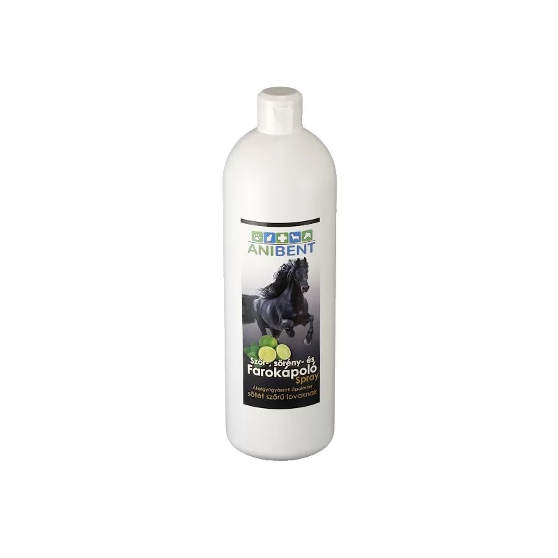 Anibent Szőr-, Sörény- és Farokápoló Sampon Sötétszőrű Lovaknak 500ml