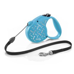 Flexi Standard Bone zsinóros automata póráz M 5m, 20kg-ig kék