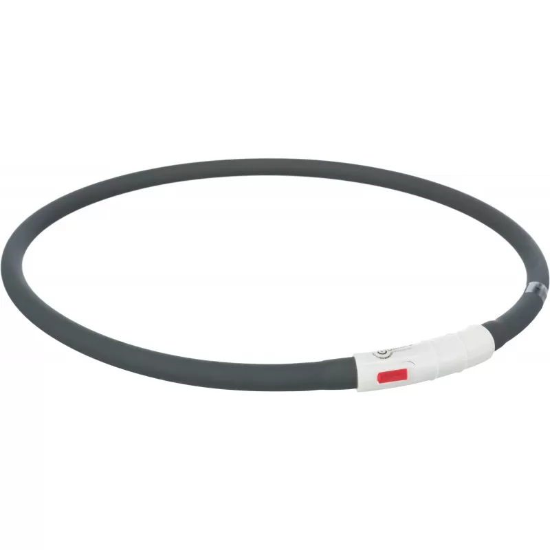 Trixie Nyakörv Világító USB-ről Tölthető - Szilikon, XS-XL: 70cm/10mm, Fekete