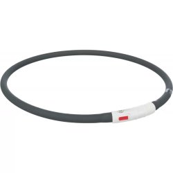 Trixie Nyakörv Világító USB-ről Tölthető - Szilikon, XS-XL: 70cm/10mm, Fekete
