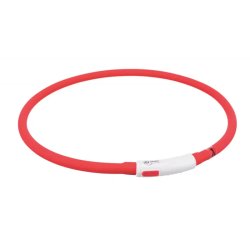 Trixie Nyakörv világító USB,XS–XL 70cm/10mm piros