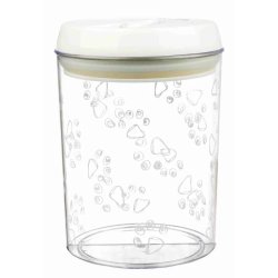 Trixie Eledeltartó Légmentes, Műanyag 1.5L/12x17,5cm Átlátszó/Fehér