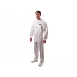 Látogató szett (kabát+nadrág) nem szőtt,textil, fehér XL