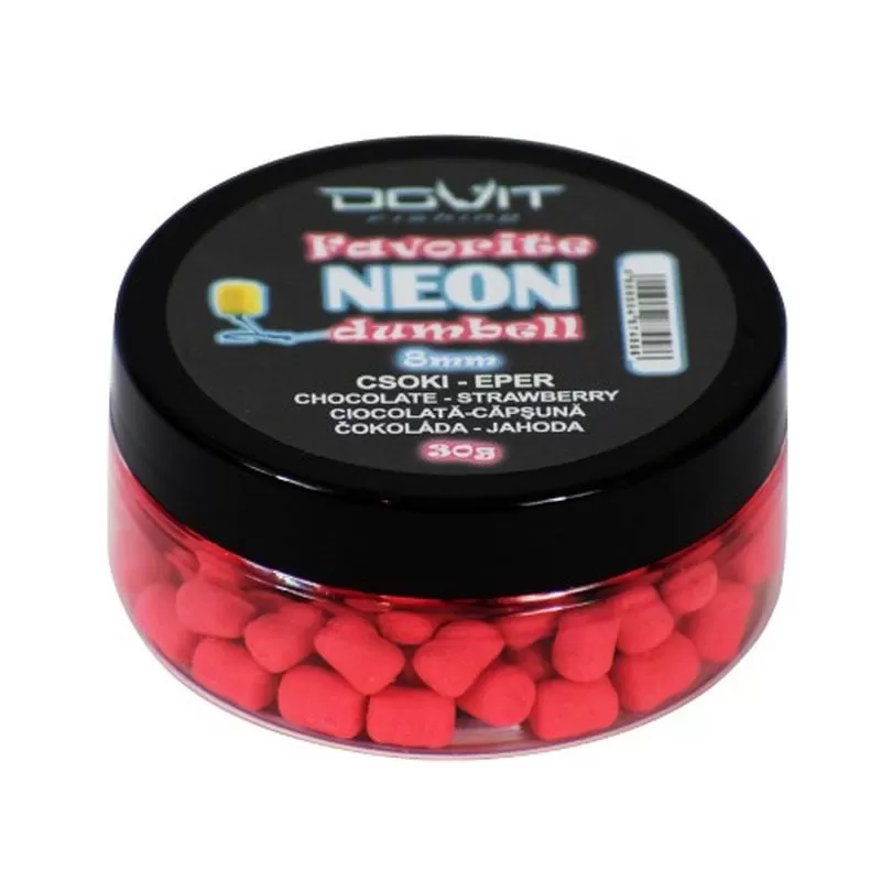 Dovit Favorite dumbell Neon 5mm - csoki-eper 30g