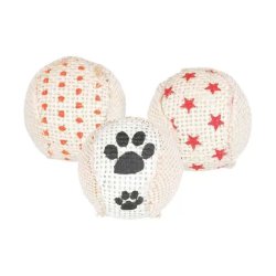 Trixie Játék Macskáknak Labdák Jutából 5 cm, 3 pcs