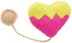 Trixie Játék Szövet/Juta Szív Maacskamentával 8/18cm