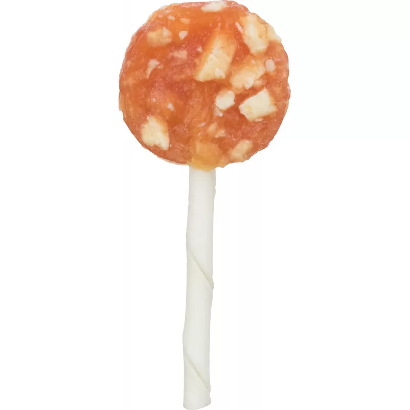 Trixie Jutalomfalat Denta Fun Csirkés Nyalóka Sajttal, Ömlesztett, 10cm, 20g