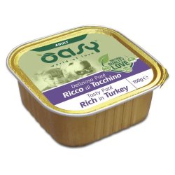Oasy Dog Alutálka Tasty Paté Adult Turkey 150g