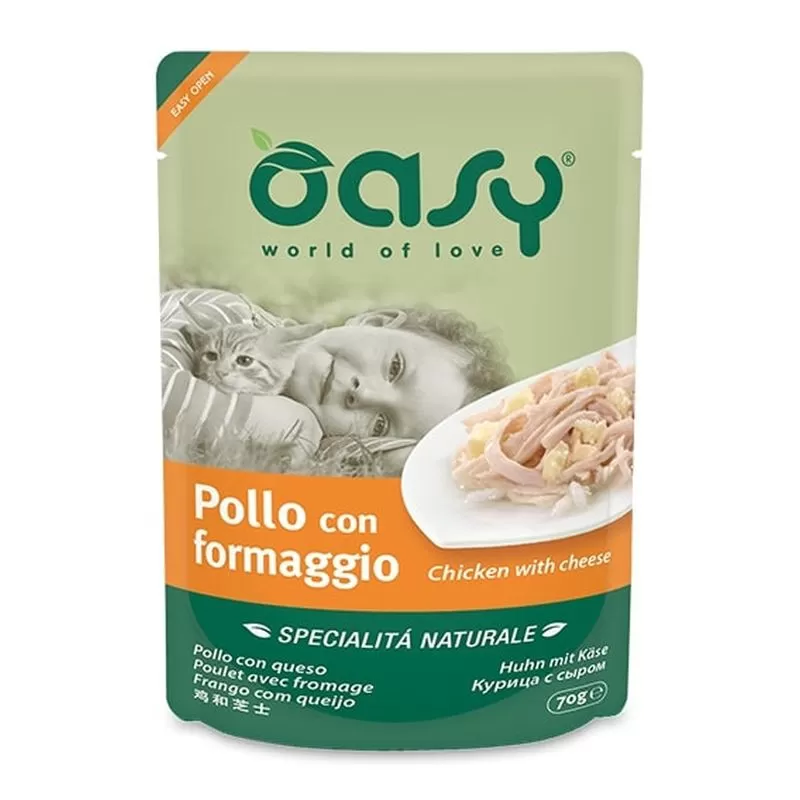 Oasy Cat Alutasak Natural Chicken&Cheese 70g