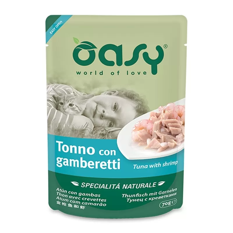 Oasy Cat Alutasak Natural Tuna&Shrimp 70g