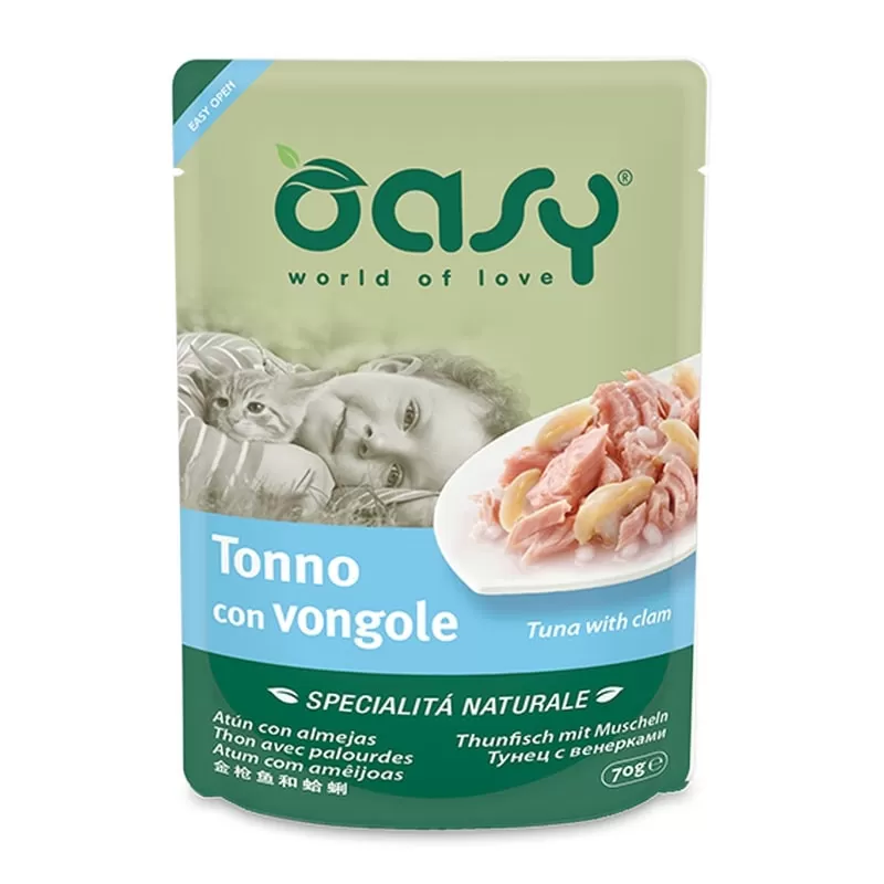 Oasy Cat Alutasak Natural Tuna&Clam 70g